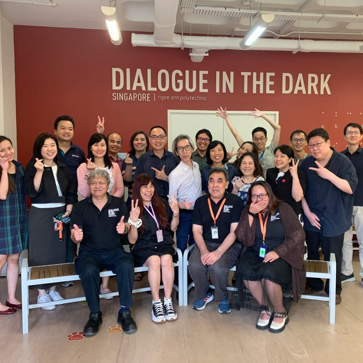 Photo of the Dialogue in the Dark team in Singapore.