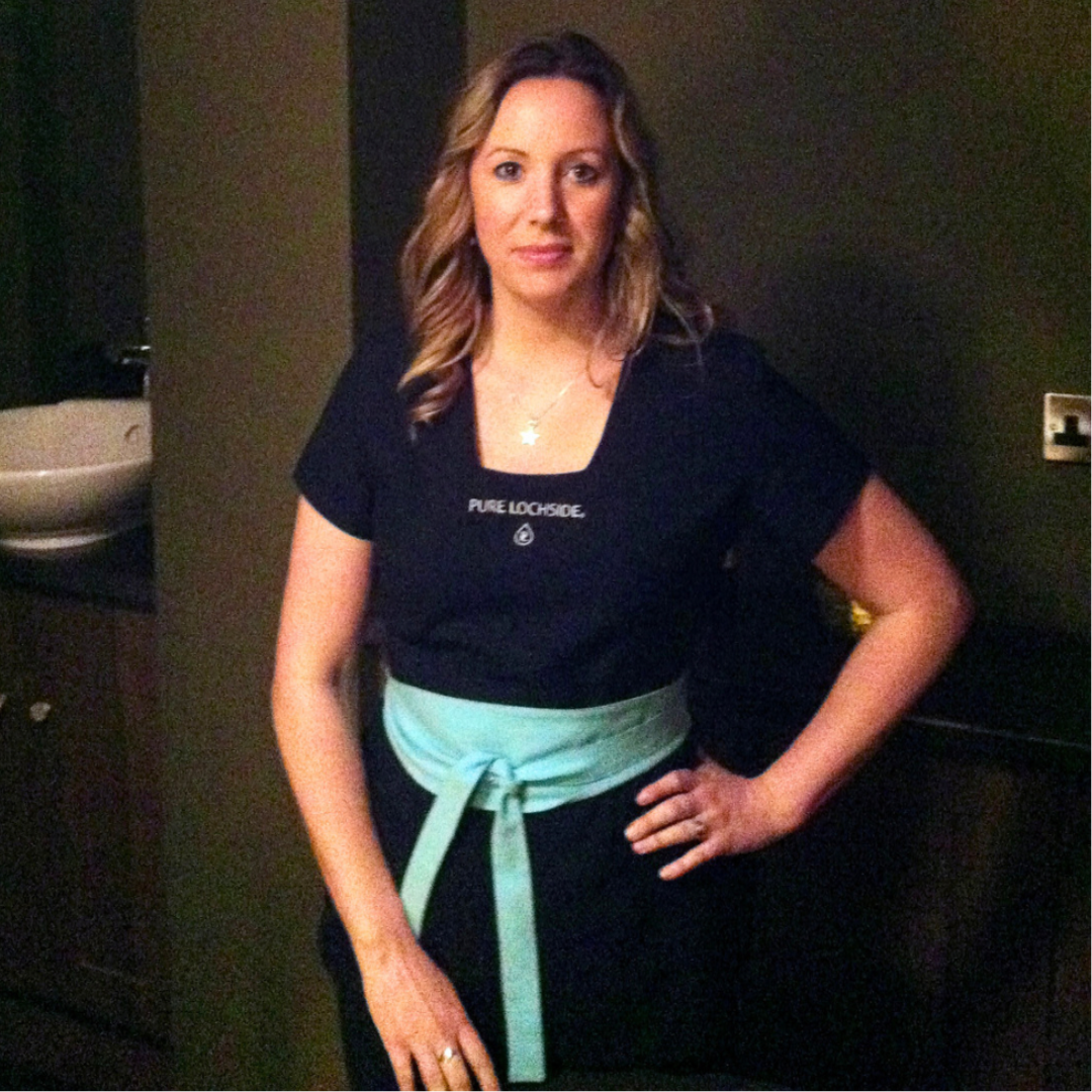 Fiona creating spa treatments