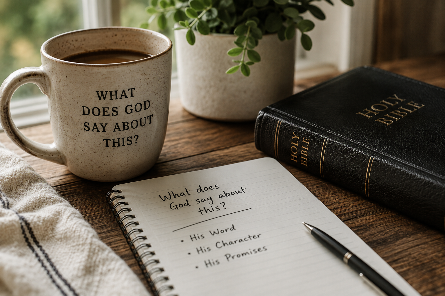 What does God say about that?